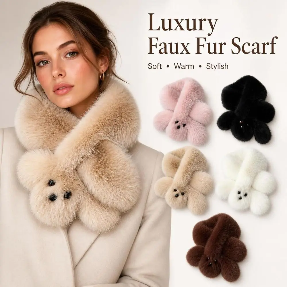 cute Thickened Winter Scarf Puppy Shape Korean Style Neck Scarf keep warm Neck Warmer Winter