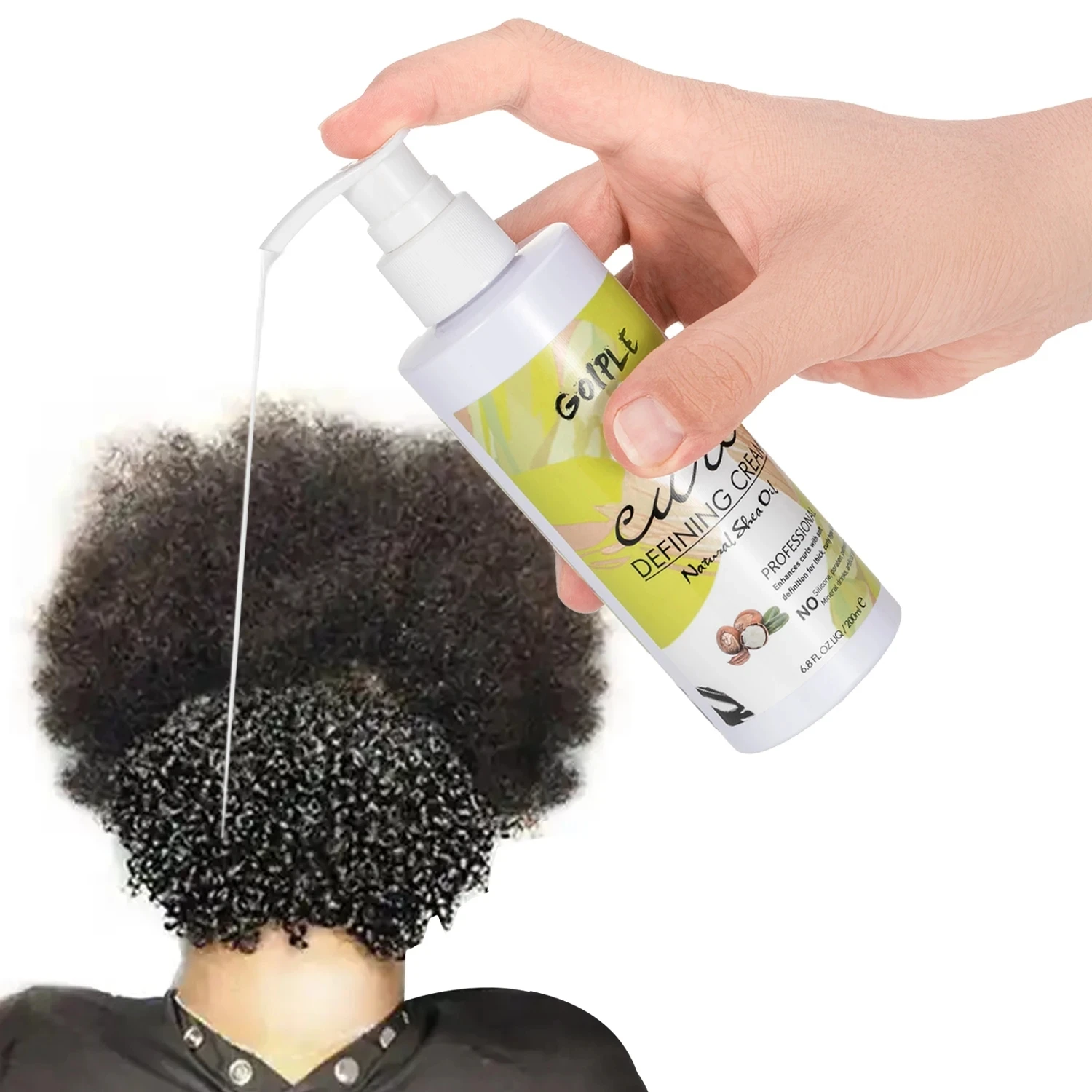 GOIPLE Curl Defining Cream Natürlicher Lockenverstärker für welliges Haar, Glanz und feuchtigkeitsspendende Produkte, kontrollieren Frizz Styling Mousse