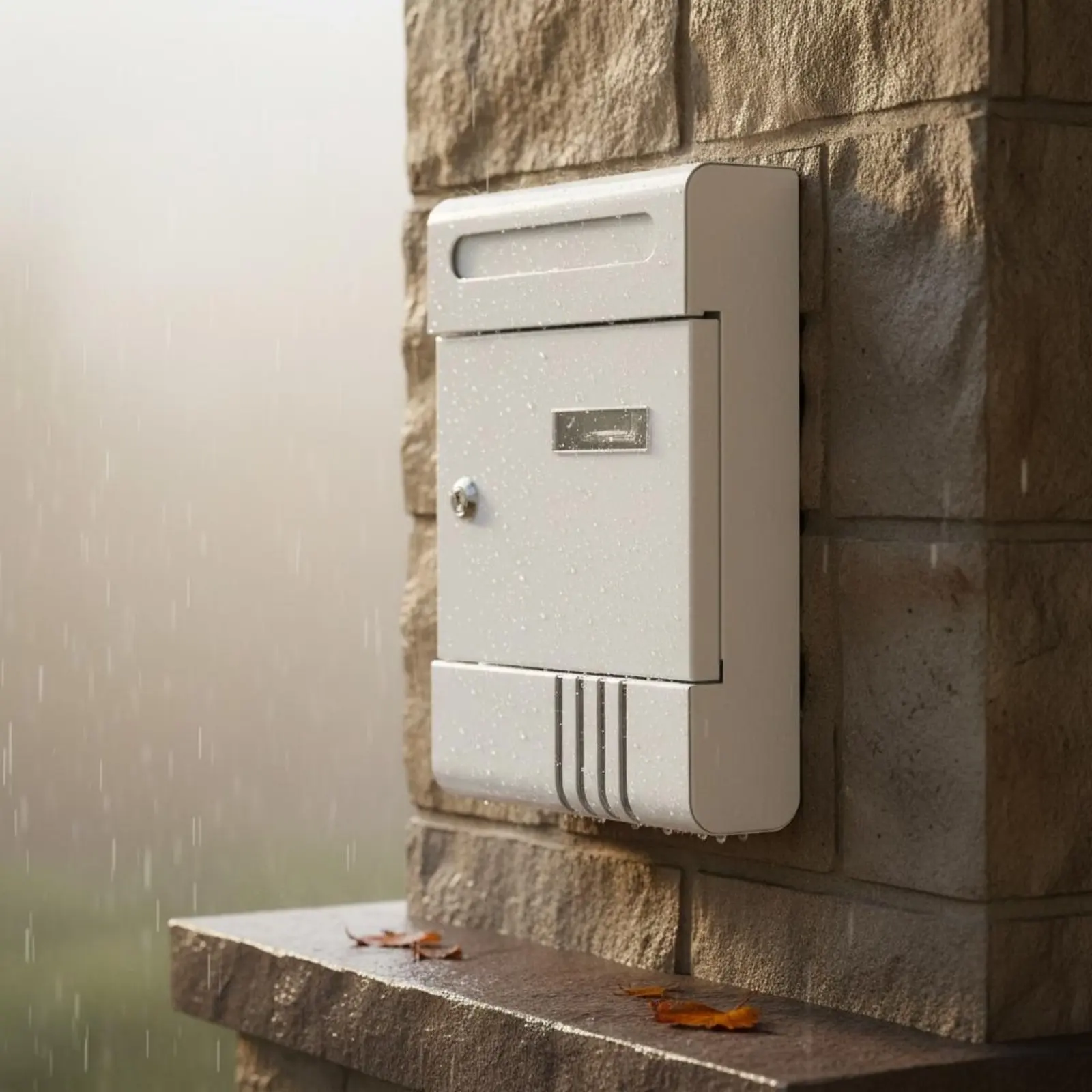 12 Pieces Rainproof Mailbox Iron Lock and Key Mailbox Metal Postbox Powder Coated Wall Mount Mail Box Weather Resistant