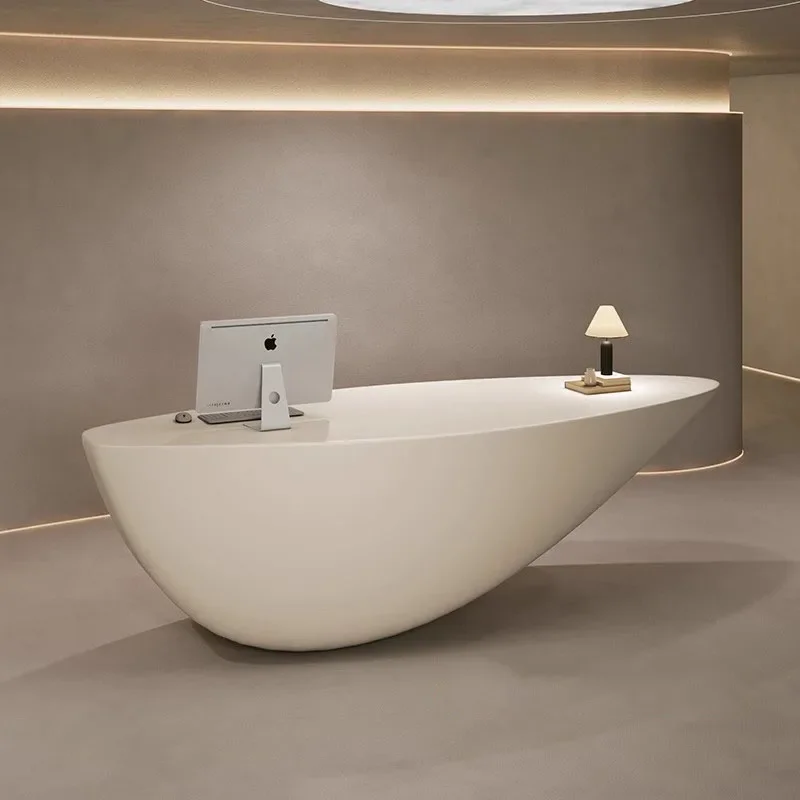 

Design Counter Desk Luxury Receiption Clothing Store Display Table Reception Exhibitor Simple Mostrador Postmodern Furniture