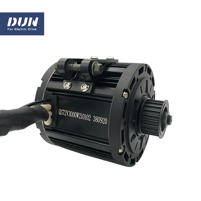 QS 138 3000W 72V 100KPH PMSM Mid Drive Motor with Belt or Sprocket Design EM-150 Controller T08 Throttle For Dirt Bike