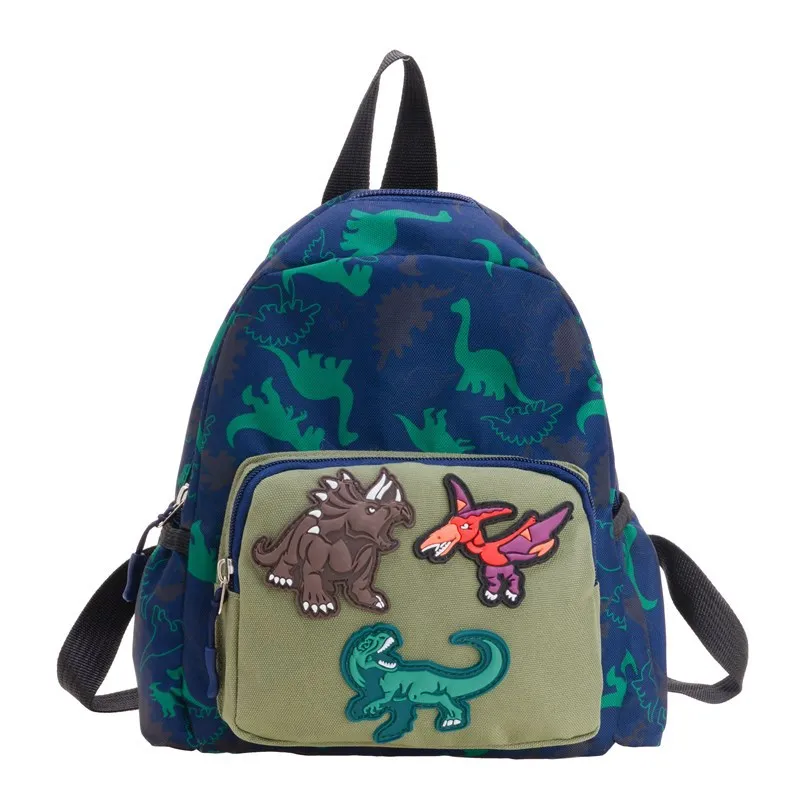 

New Kindergarten Baby Schoolbag Fashion Cartoon Little Dinosaur Boys and Girls Backpack Going Out Leisure Small Backpack Women
