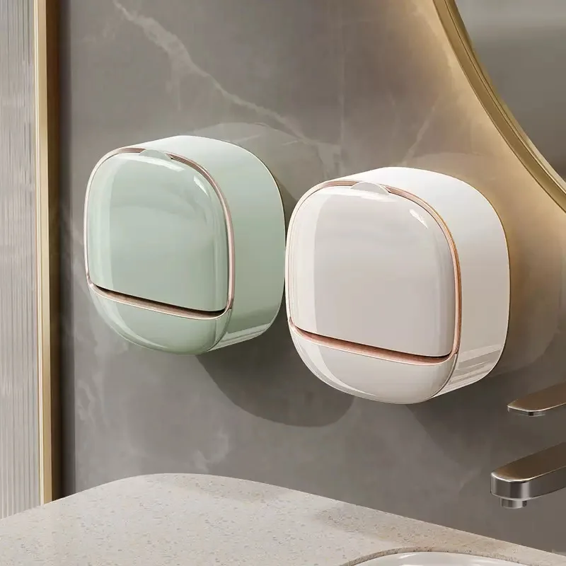 Waterproof Soap Box for Shower, Hanging Soap Holder with Drainage for Bathroom Storage
