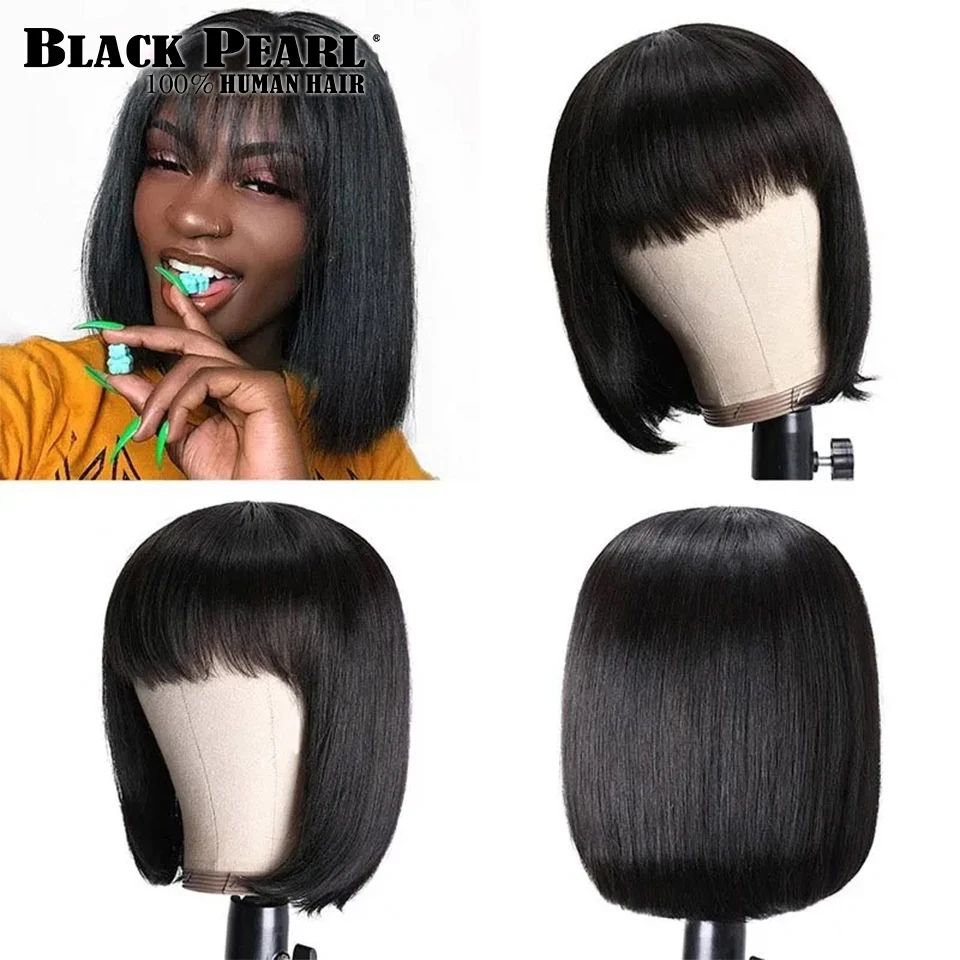 Parrucche diritte per capelli umani Bob con parrucca Bang 613 parrucche piene fatte a macchina parrucche brasiliane Remy per capelli umani per donna