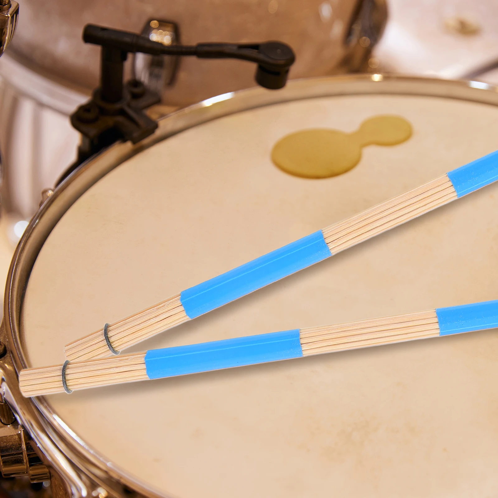 

19 Wooden Drum Brushes Rods Percussion Sticks Bamboo Jazz Folk Music Accessories Durable Compact Design Lightweight