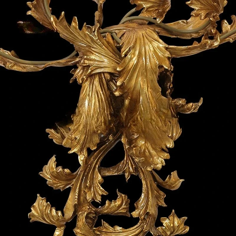 European Luxury Five-Headed Candle Lamp Retro Villa Hotel Aisle Lighting Atmosphere Corridor Decorative Lighting Fixture