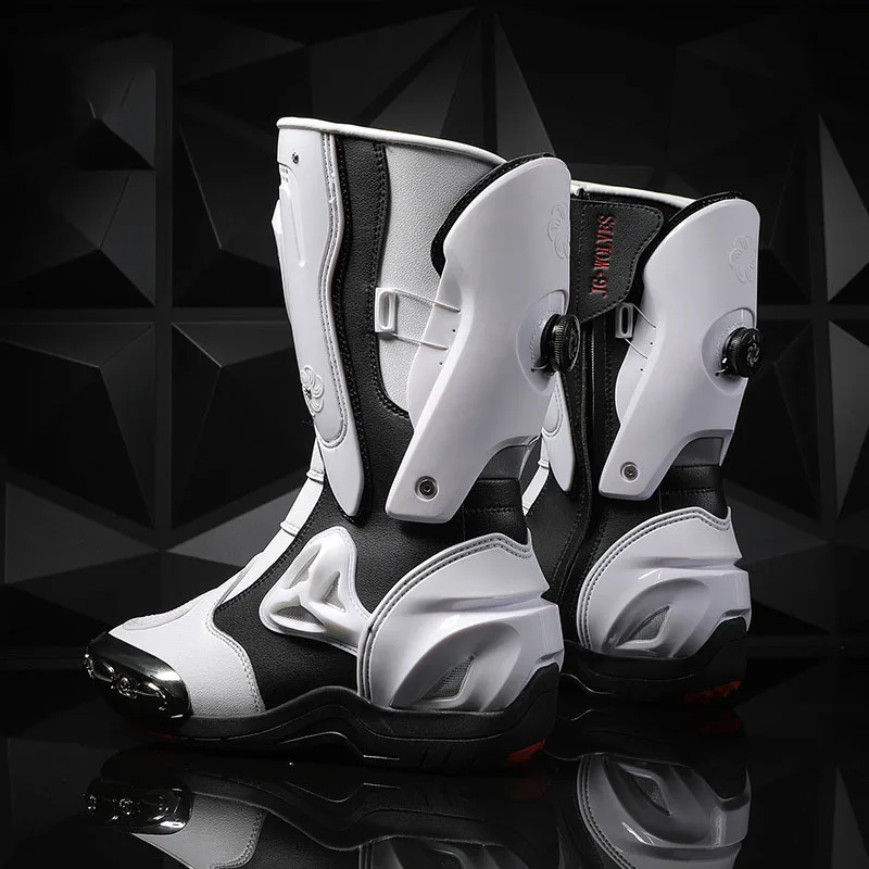 Men's Motocross Boots Male Anti-Slip Urban Riding Shoes Anti-fall Motorcyclist Boots Breathable  Fashion Motorcycle Shoes