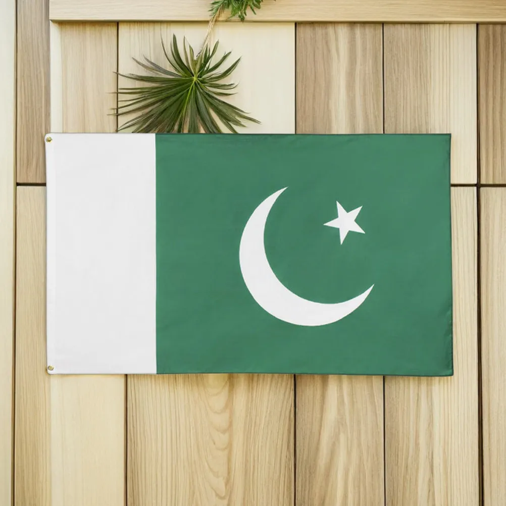 Pakistan Flag 90x150cm Easy Hang Weather Resistant High Density Fabric Garden Outdoor Courtyard Party Bar National Symbol