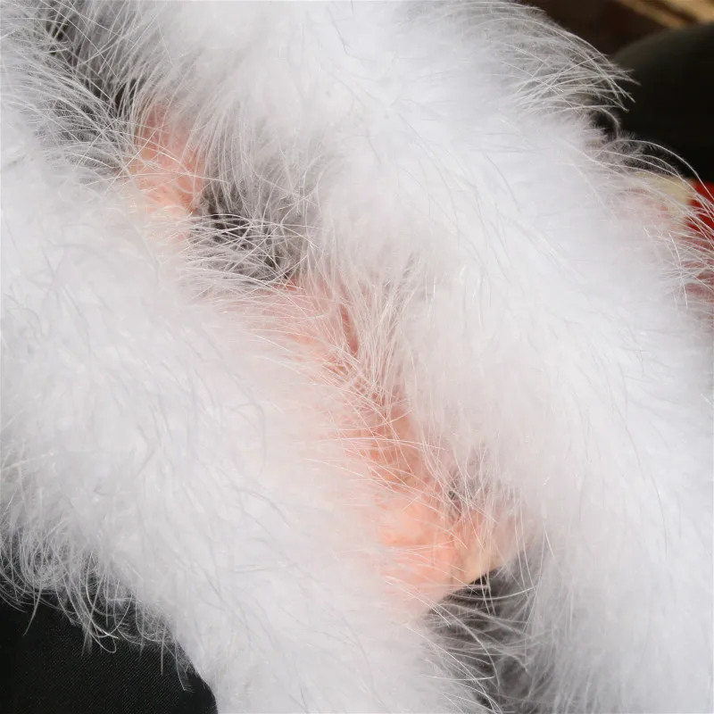 Fluffy 22G Marabou Feathers Boa 2Meter for Jewelry Crafts Wedding Party Dress Decoration Stage Props Turkey Plume Shawl