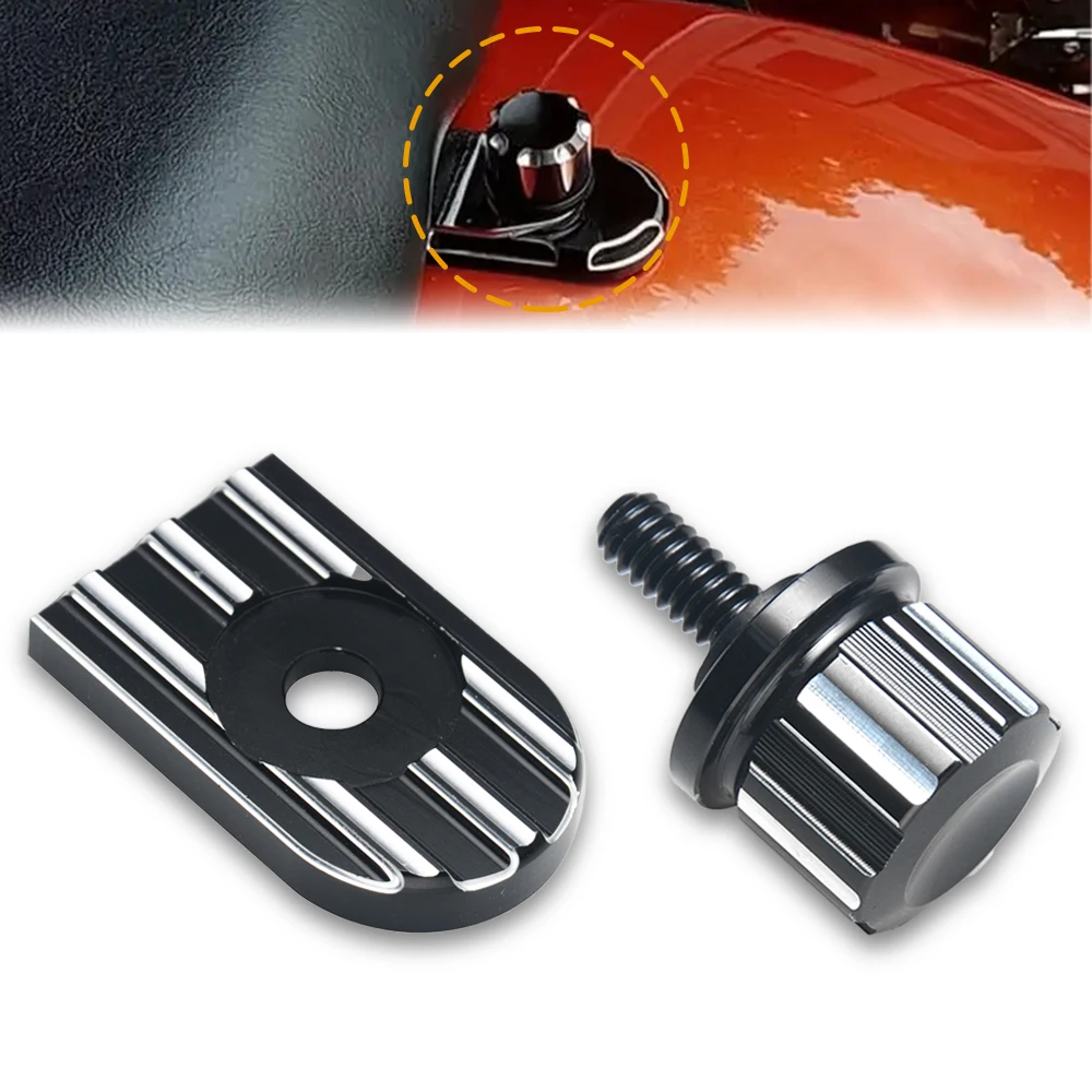 

Aluminum Motorcycle Rear Fender Seat Bolt Tab Screw Knob Cover For Harley Sportster XL 883 1200 Dyna Softail Touring Road Glide