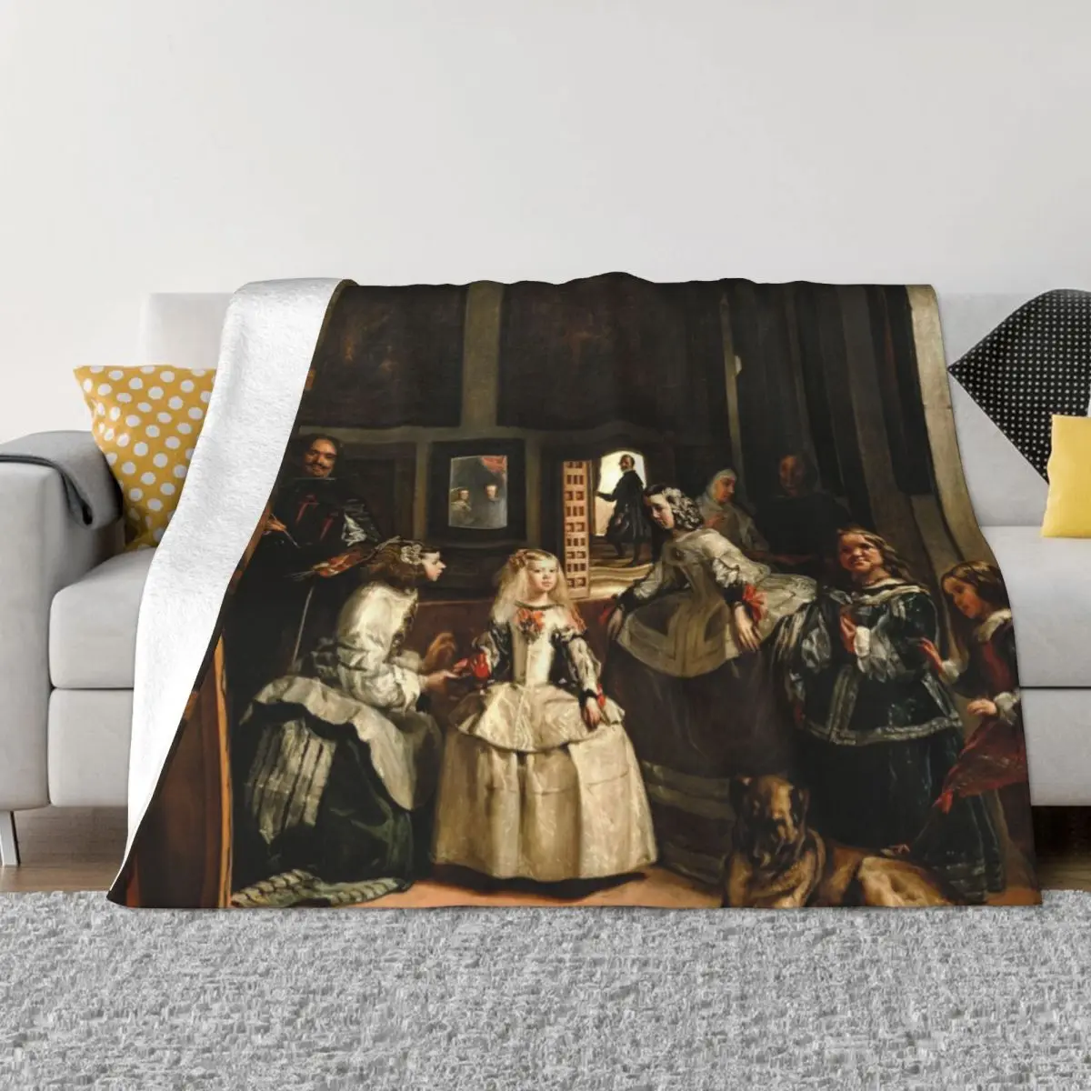 

Las Meninas by Diego Velázquez Throw Blanket Large Blanket Hairy Blanket Baby Blanket