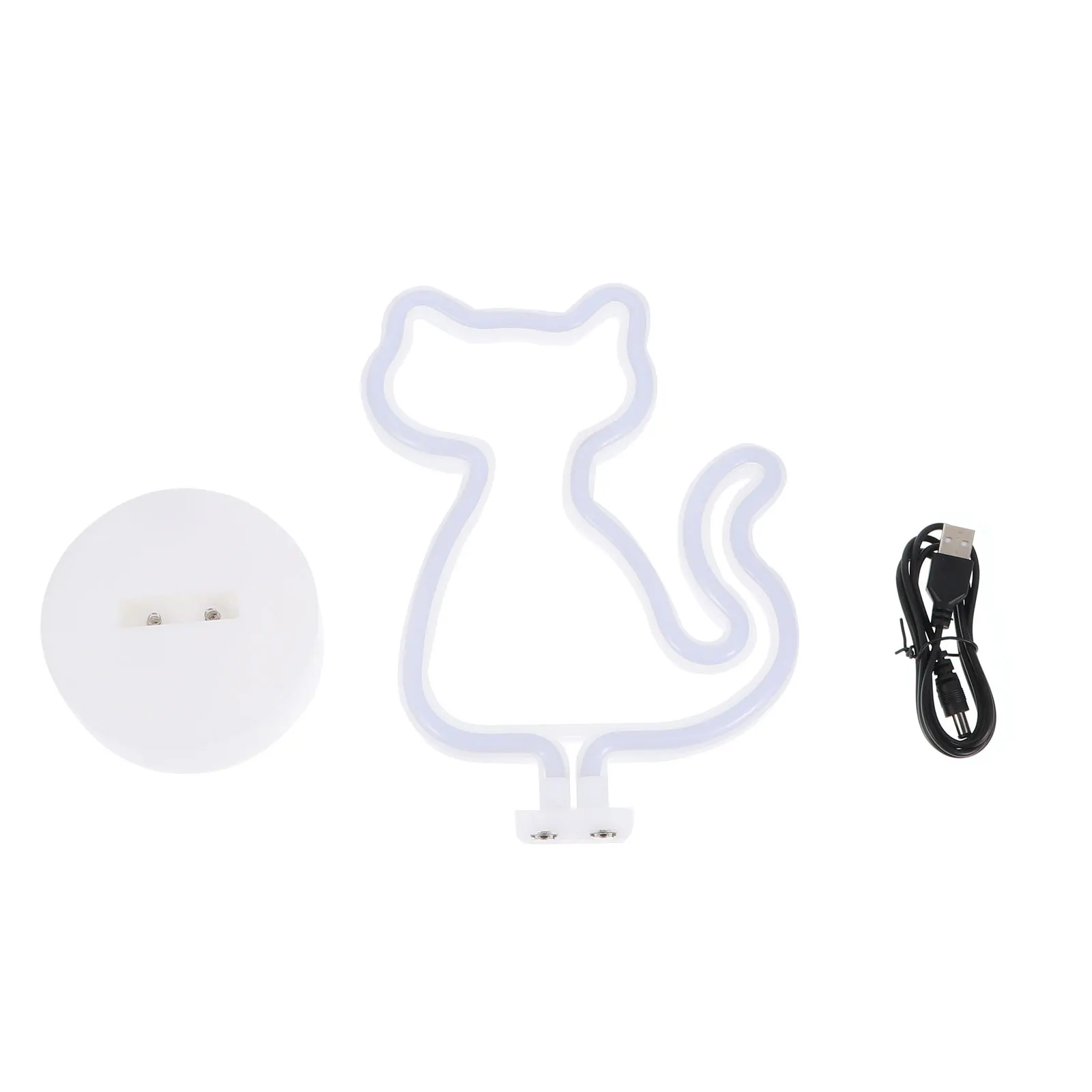 

LED Neon Cat Sign Thick Base Durable Tube USB Powered Night Light Decorative Lamp LED Light Stage Lighting