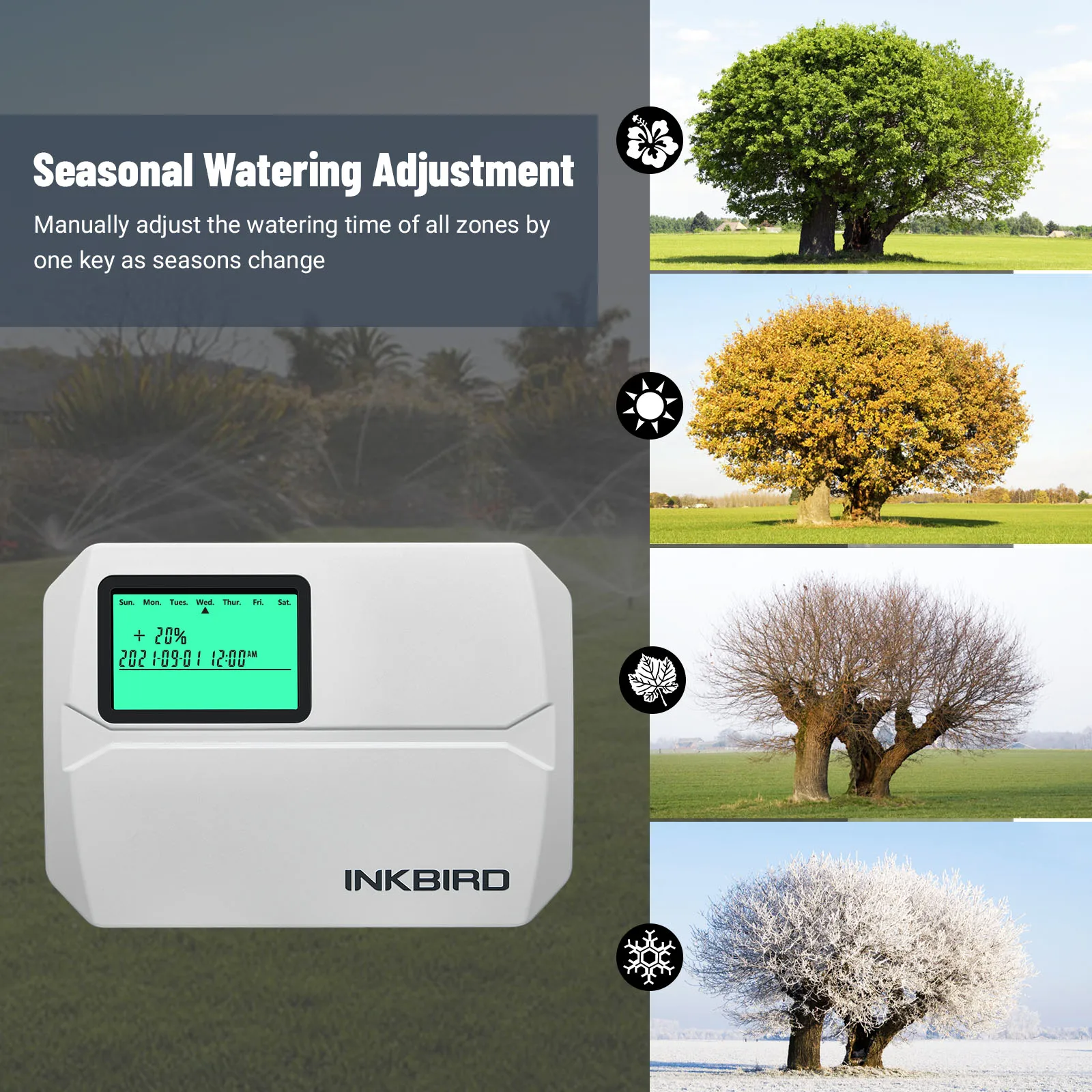 220V Wi-Fi Smart Sprinkler Controller Automatic Water Timer 6/8 Zone Household Outdoor Irrigation Timer Garden Watering Tool