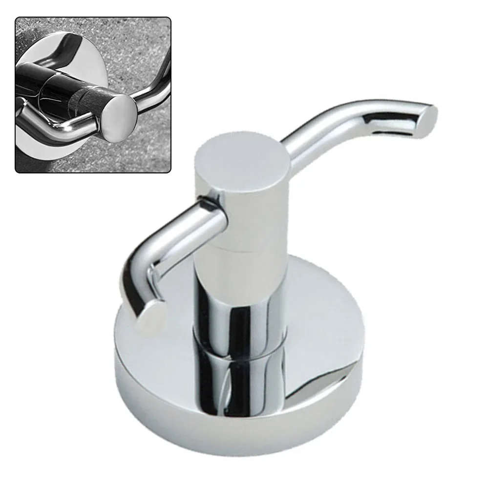 1pc Wall Hook Stainless Steel Robe Hooks Towel Coat Key Pants Hangers Bathroom Kitchen Storage Accessories