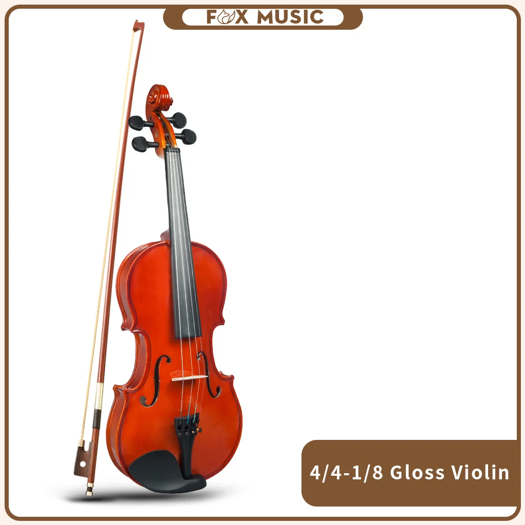 

Basswood Acoustic Violin Set 4/4-1/8 Solid Wood Acoustic Violin Beginner Fiddle With Case Bow Black Solidwood Fittings