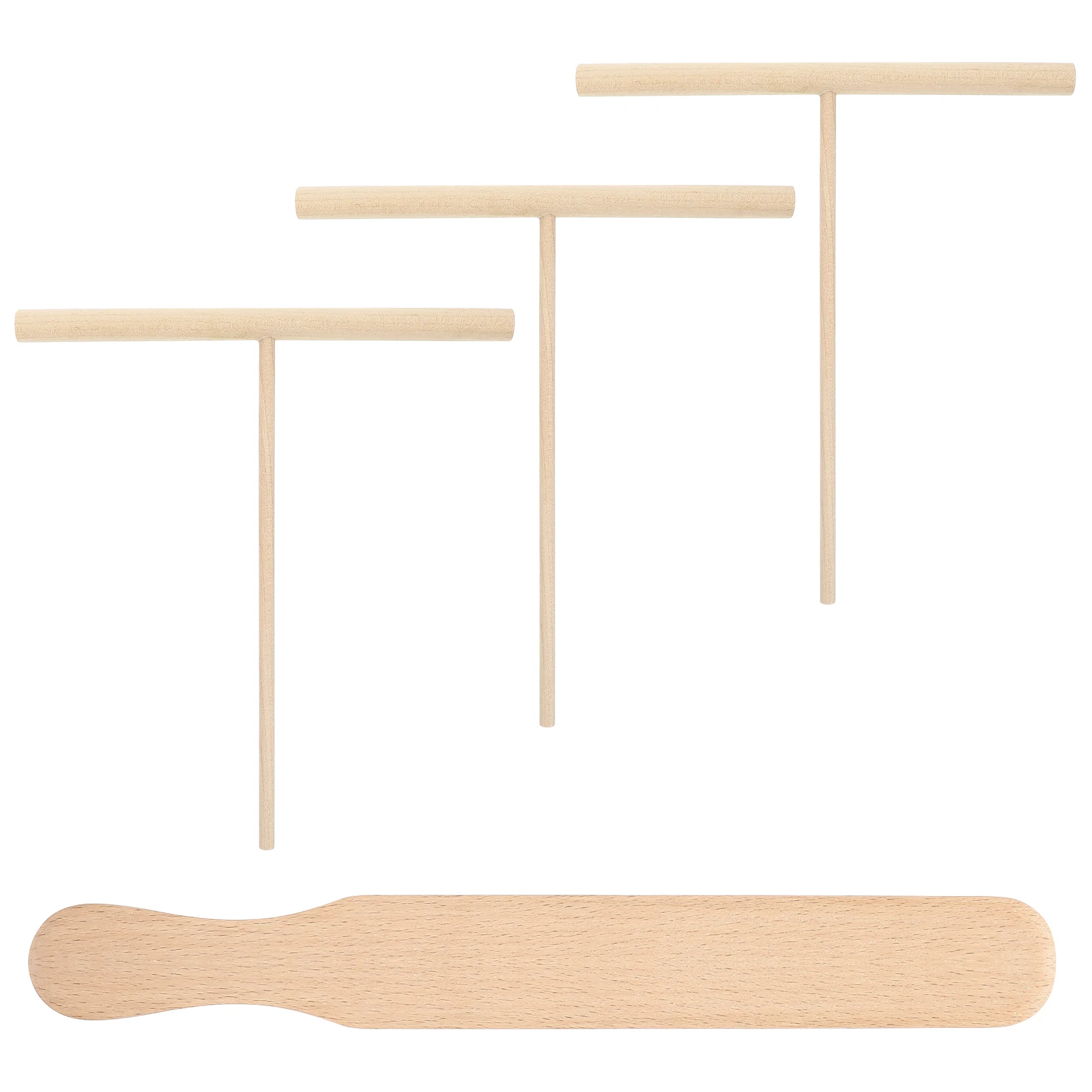 

Wooden Rake Spatula Crepe Spreader Tool Pancake Maker Cooking Utensils Lightweight Safe Non Scratch Easy Clean Kitchen Barware