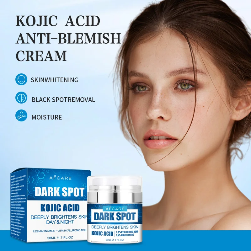 Potente crema blanqueadora eliminadora de manchas, ácido kójico, ilumina la piel, elimina la pigmentación de melanina, melasma, manchas oscuras, cuidado coreano de la piel