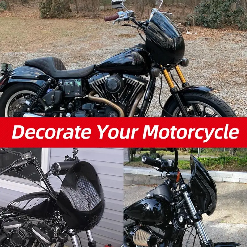 دراجة نارية العلوي الربع هدية ل هارلي دينا سبورتستر XL 883 1200X48 72 1998-2016 الزجاج الأمامي الأجهزة قوس #6