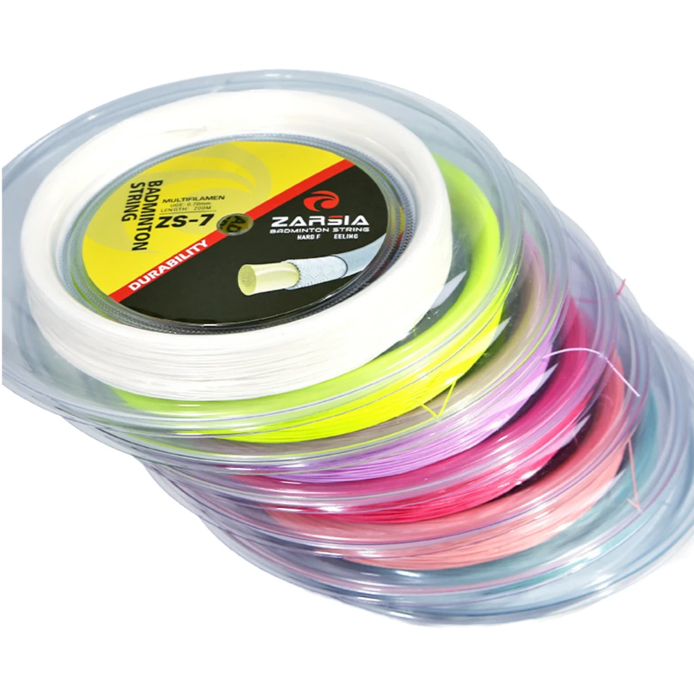 العلامة التجارية الجديدة ZARSIA سلسلة كرة الريشة 200 متر مقياس 0.70 مللي متر دائم التدريب سلسلة كرة الريشة التحكم ، الطاقة ، سلسلة مضرب كرة الريشة