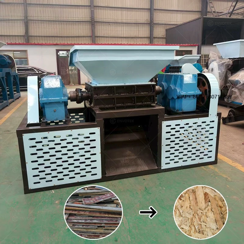 Electric Tree Branch Shredder Industrial Wood Shredding Machine Chopper Double Roller Crusher