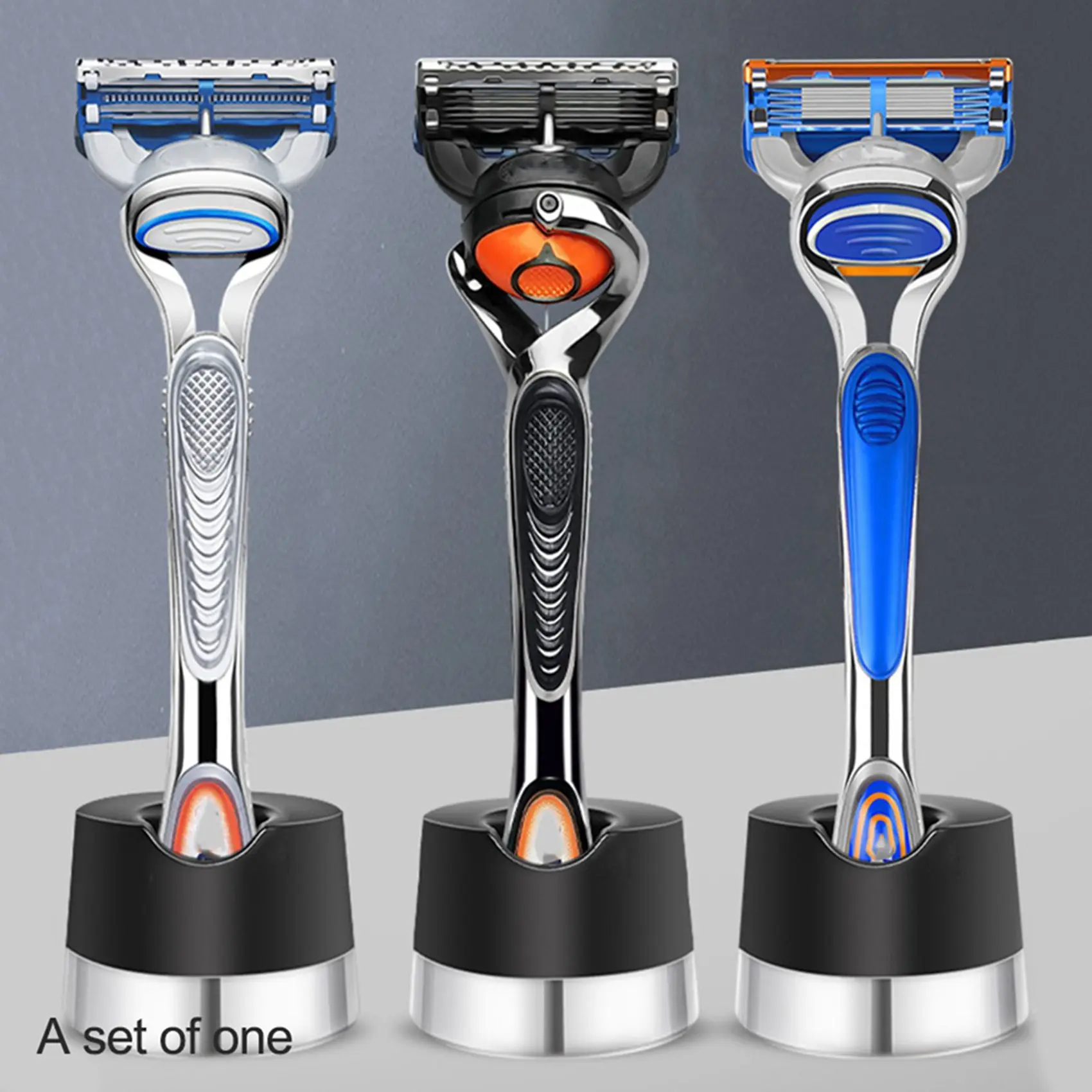 2X Unique Design Heavyweight Men's Shaving Razor Stand Holder Base Gift For Brother Boyfriend Husband-Y48A