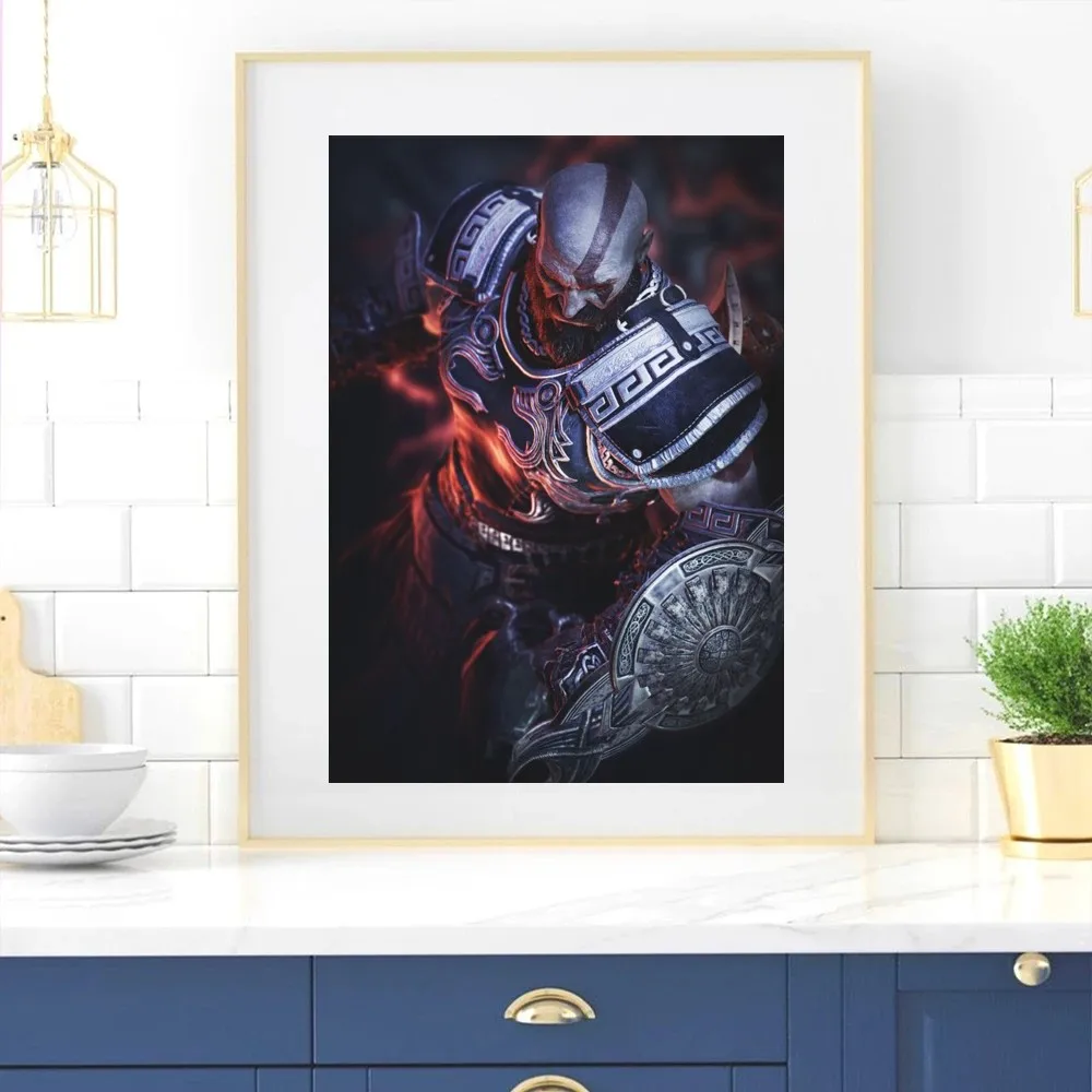 God Of War Game Poster Home Room Decor Livingroom Bedroom Aesthetic Art Wall Painting Stickers