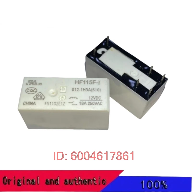 10 PEÇAS NOVAS JQX HF115F-I-012-1H3A(610) HF115FD-024-1H3A substituem F115F-I-024-1H3A(610) HF115F-I RELÉ 6 PINOS 16A