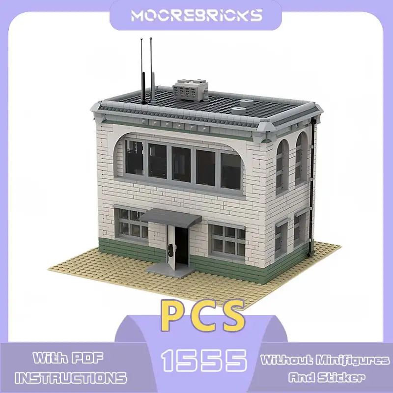 MOC-160895 Controlekamer/Kantoor Mini Bouwstenen Stad Industriële Architectuur Model Technologie Bakstenen Kids Puzzelspeelgoed