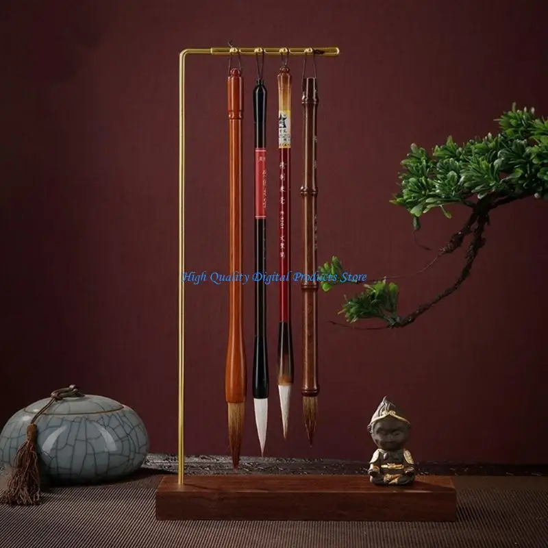 u2je-decorative-l-shaped-brush-stand-stand-wooden-metal-paint-brush-drying-rack
