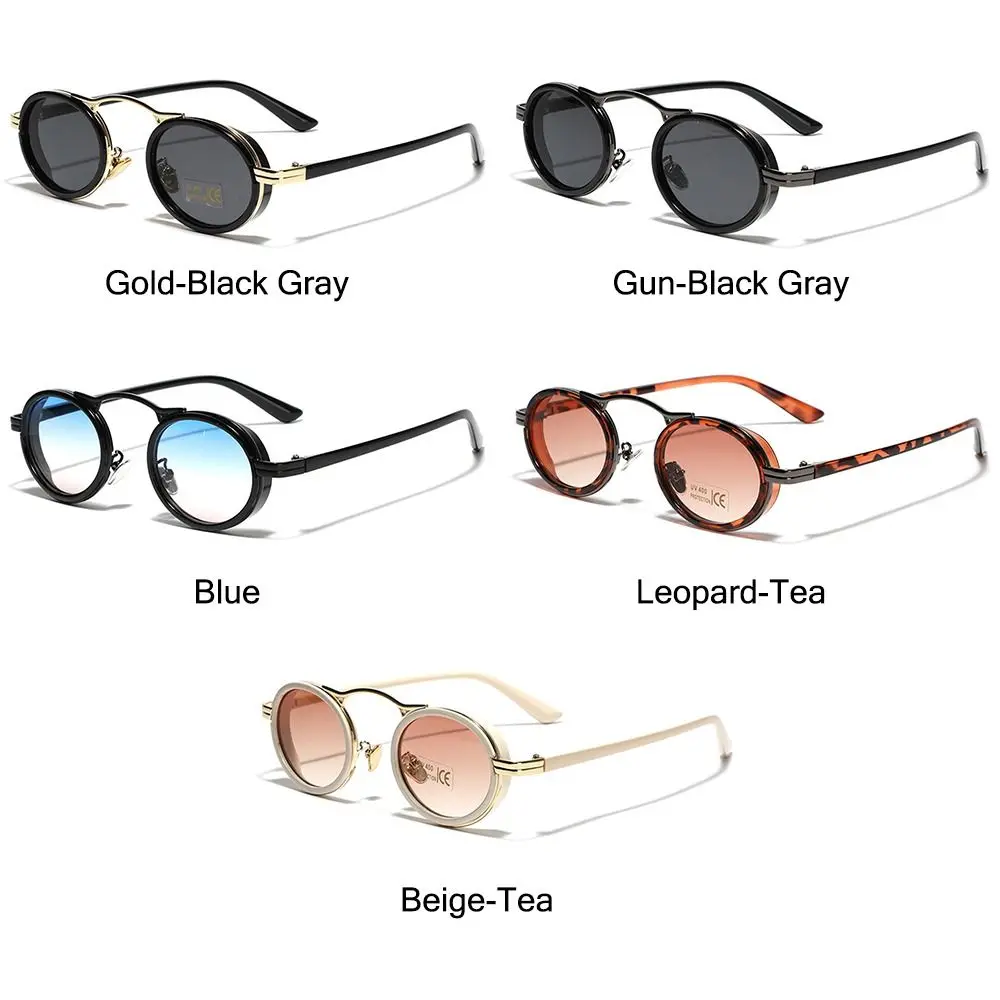 العصرية UV400 حماية فاسق النظارات الشمسية الصغيرة خمر إطار معدني ظلال 2024 موضة البيضاوي نظارات شمسية للنساء والرجال