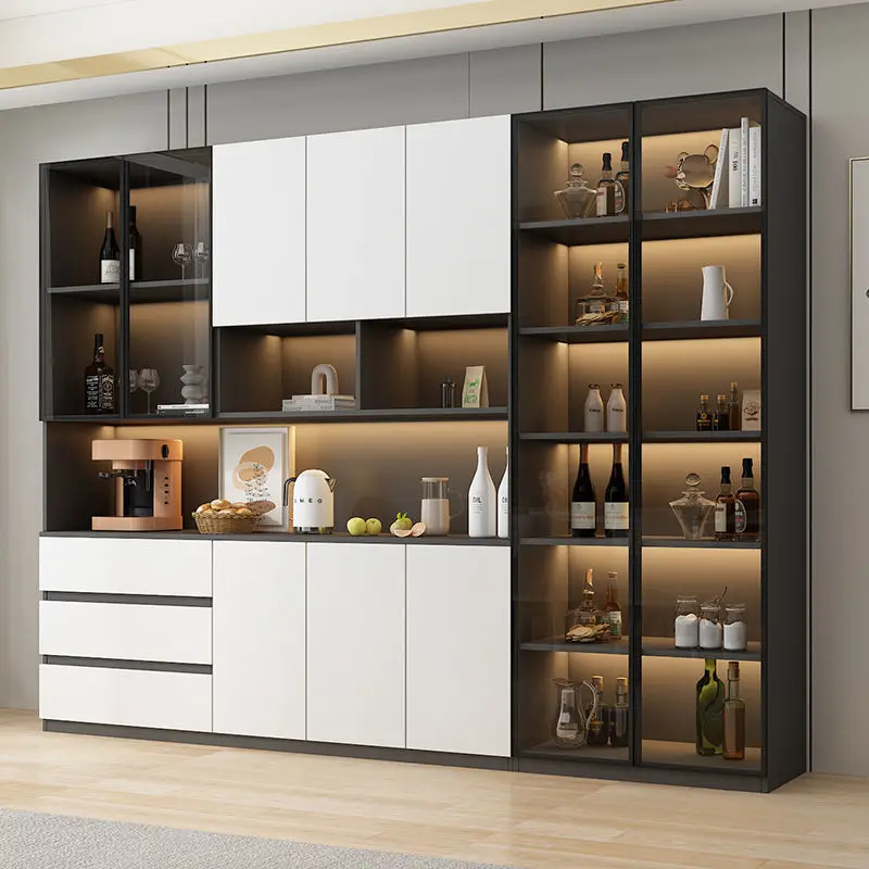 LivingRoom Cabinet Premium Solid Wood Dining Side Cabinet Integrated Household Light Luxury High-end Wine Cabinet Storage Locker