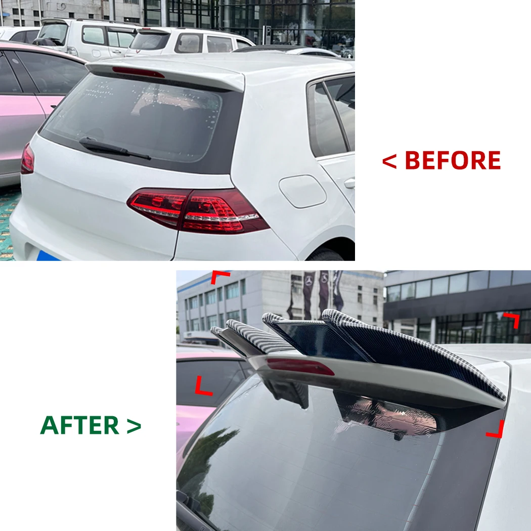 Car Tail Top Wind Spoilers Wings For VW Golf 7 7.5 Regular Version 2013-2019 Cars Rear Trunk Roof Sport Spoiler Wing Styling