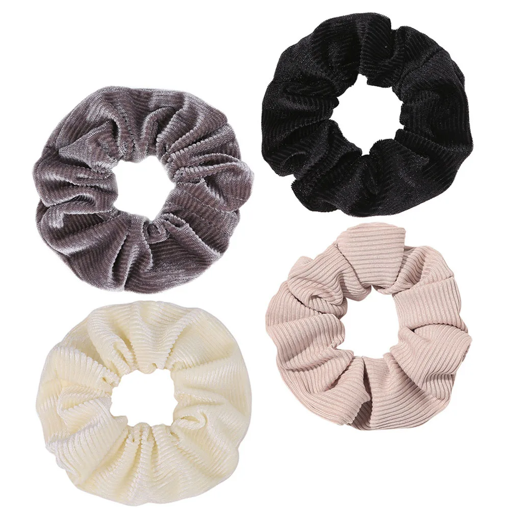 

4 Pcs Elastic Hair Ties Elastics Cute Cloth Ponytail Holders Decorative Scrunchies
