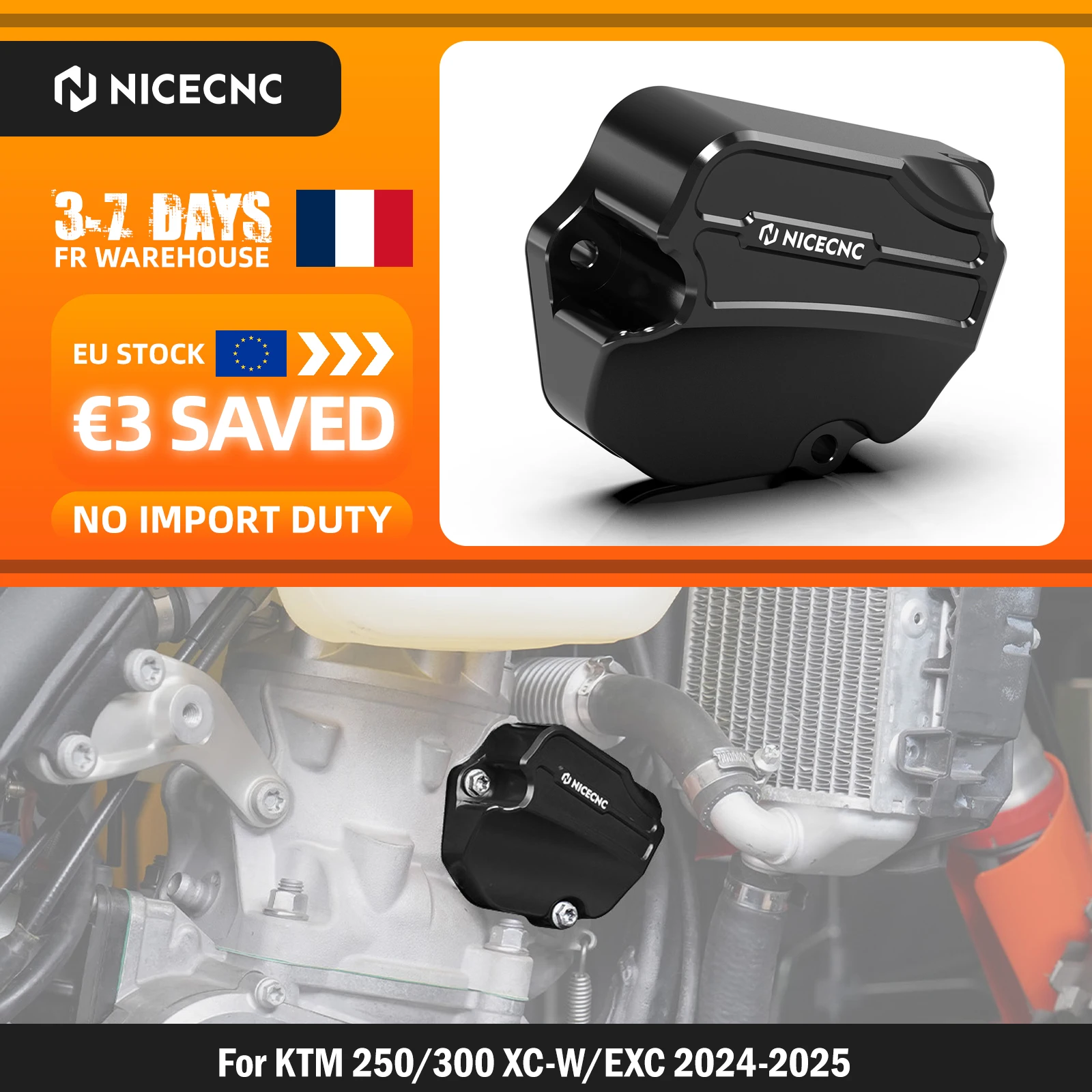 NICECNC Motorrad-Leistungsventildeckel (überdimensioniert) für KTM EXC 300 EXC 250 XCW 300 2024-2025 SX 250 XC 300 2023-2025, Husqvarna TE 300 TE 250, GasGas EC 300 EC 250
