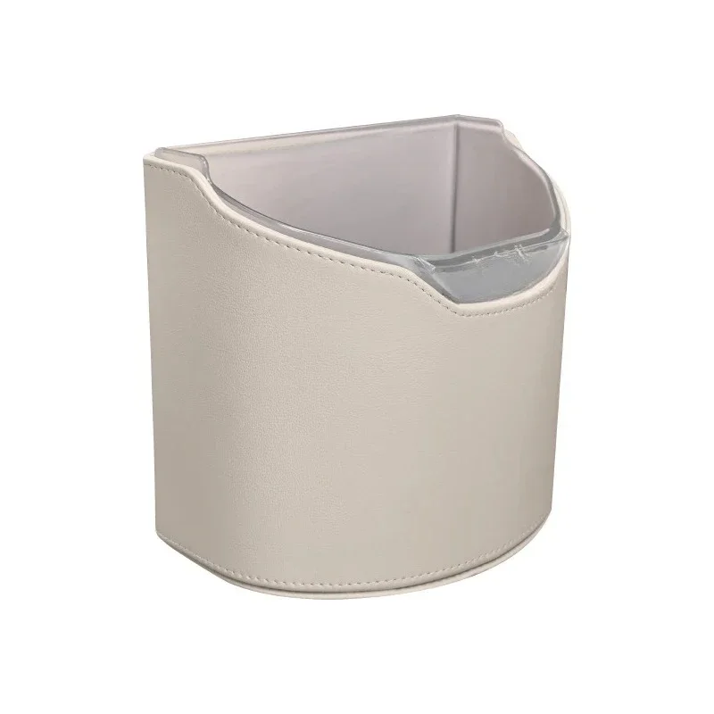 Leather and anti-lock braking system removable 2.8-liter trash can for seat back suspension design car trash can