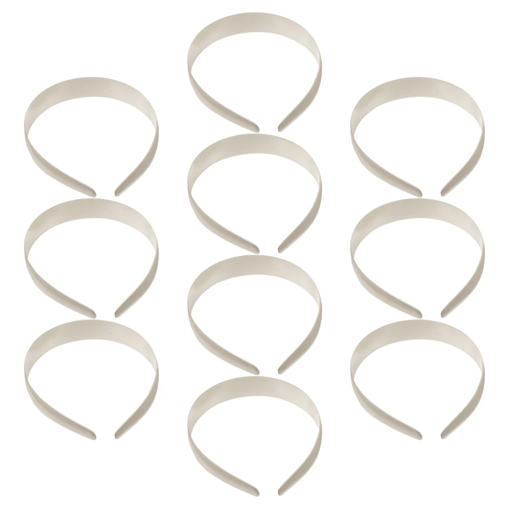 

10pcs Blank Headbands Thick Plastic Craft DIY Accessories Solid Color Wide Hard Hairband Bulk Toddler Hoop Womens Makeup Spa