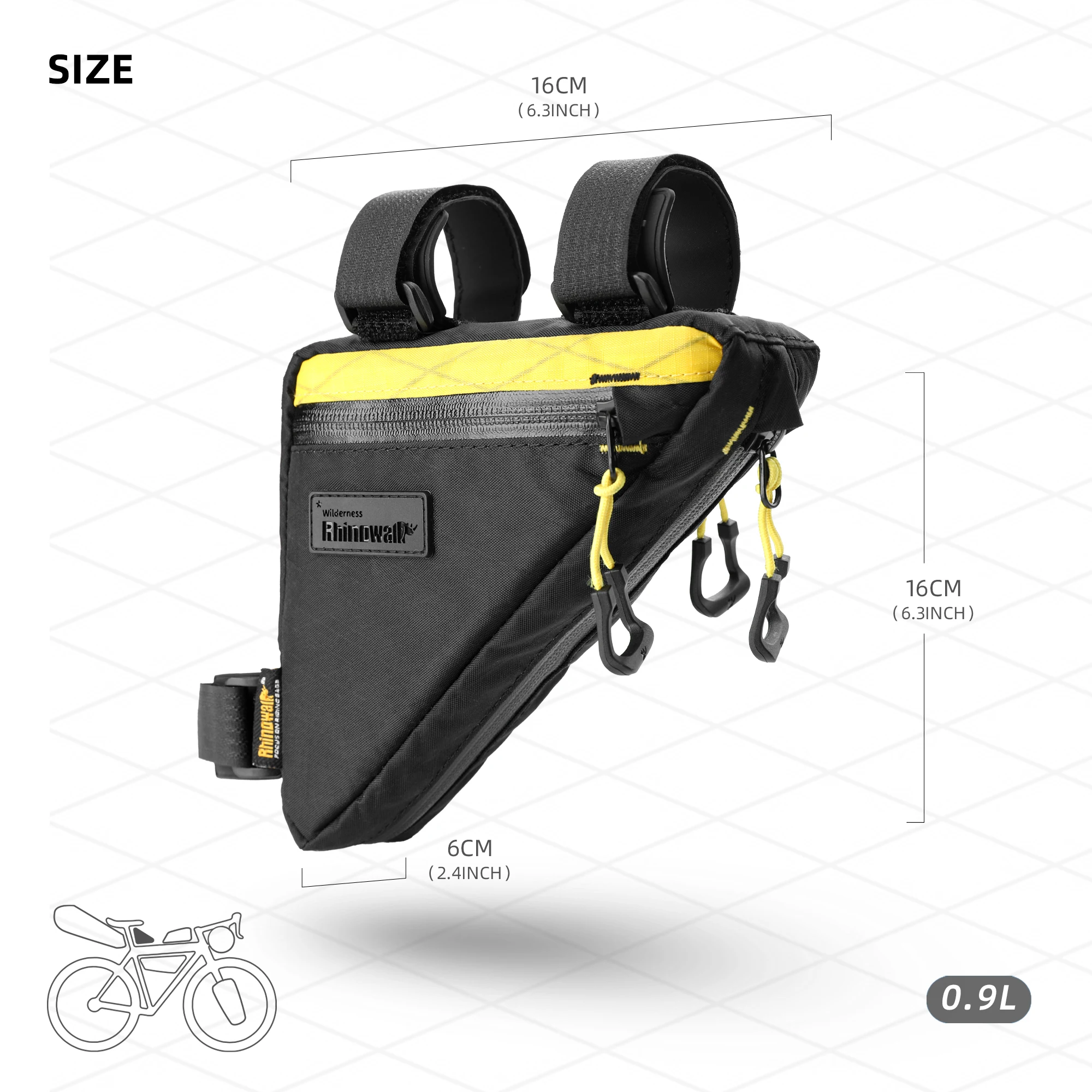 Rhinowalk Bike Frame Bag Water-Resistant Bicycle Crossbeam Triangle Storage Tool Cycling For MTB Road Gravel Bike Bikepacking