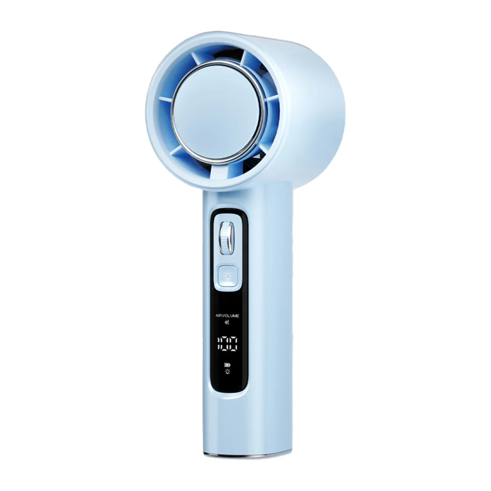 High-Speed Fan Handheld Fan For Park 3600mAh Battery Adjustable Wind Speed Compact And Portable Digital Display
