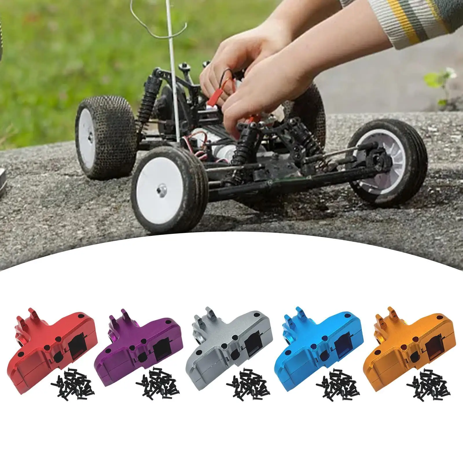 1/14 RC Car Tylna pokrywa skrzyni biegów Stop aluminium dla 14210 14209 RC Hobby Car