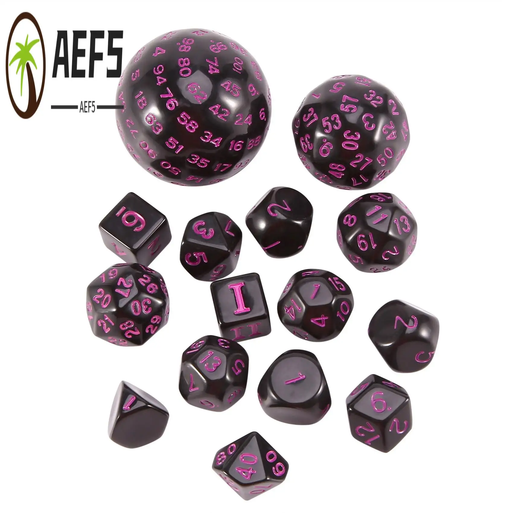 

AEF5-15 шт. полный набор многогранных кубиков DND D3-D100 сферический набор кубиков для ролевых игр для ролевых игр, принадлежности для настольных игр