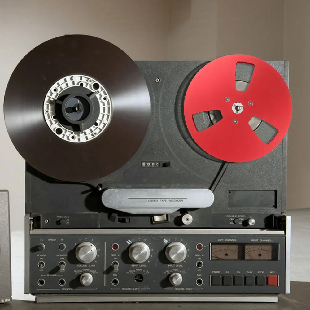 1/4 7 Inch Empty Tape Reel Aluminum Alloy Recording Takeup Reel 3 Holes Blank Tape Reel for TEAC Universal Reel To Reel Tape