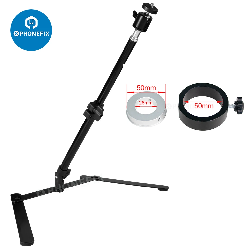 Camera Tripod Overhead Shooting for Digital Video Microscope Camera Holder Photography Lighting Desktop Tripod Stand Foldable