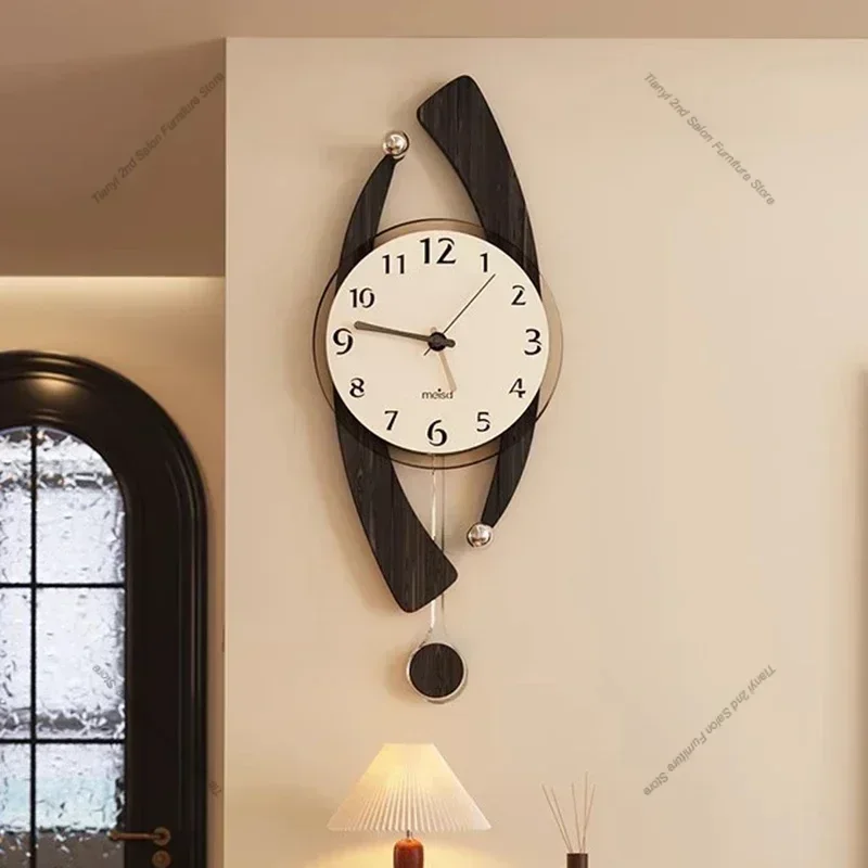 Wooden Decoration Wall Clocks Art Mural Elegant Bedroom Silent Wall Clocks Retro Minimalist Design Home Decor Reloj Pared LLWC