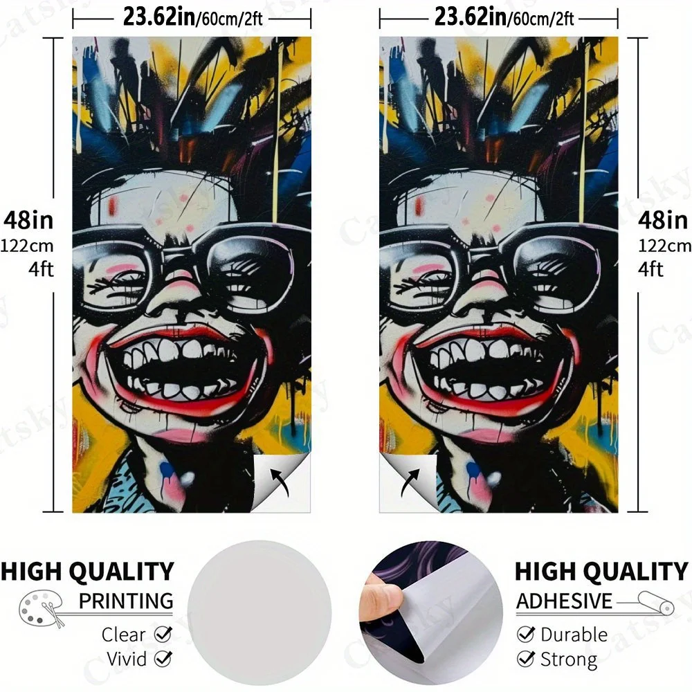 Graffiti Boy Portrait   Sandbag Board Sticker.This sandbag board sticker is made from high-quality materials, offering excellent