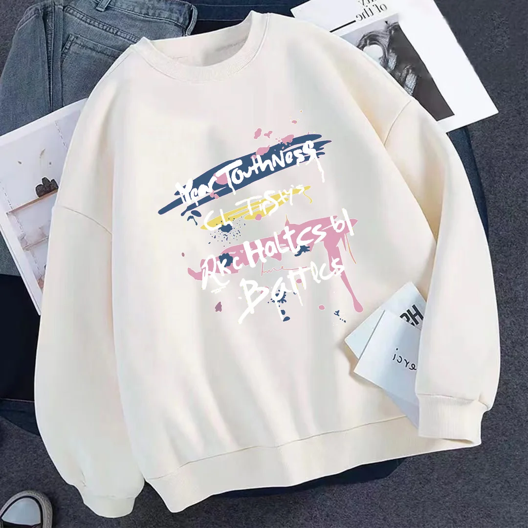 เสื้อสเวตเชิ้ตผู้หญิงไซส์ใหญ่ เสื้อผ้าผู้หญิง ฮาโลวีน ผ้าฟลีซ สาวๆ ดีไซน์ปี 2025 สไตล์ฤดูใบไม้ผลิ ทรงหลวม แฟชั่น ทันสมัย สวมใส่สบาย