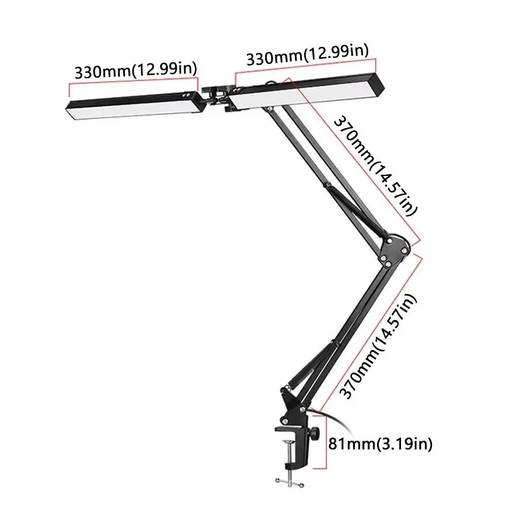 360 ° دوران الروك الذراع LED الجدول مصباح سطوع قابل للتعديل 3 أوضاع اللون LED لمبة مكتب السوبر مشرق حماية العين #6