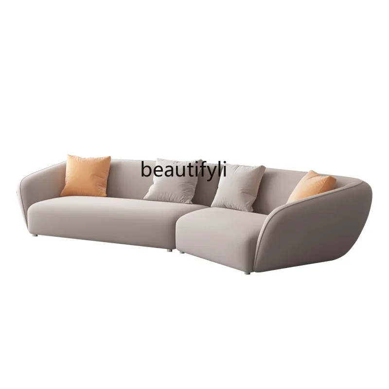 

Sofa Living Room Fabric Craft Modern Light Luxury Cloud Italian Minimalist Household Cream Style Special-Shaped Sales Office Arc