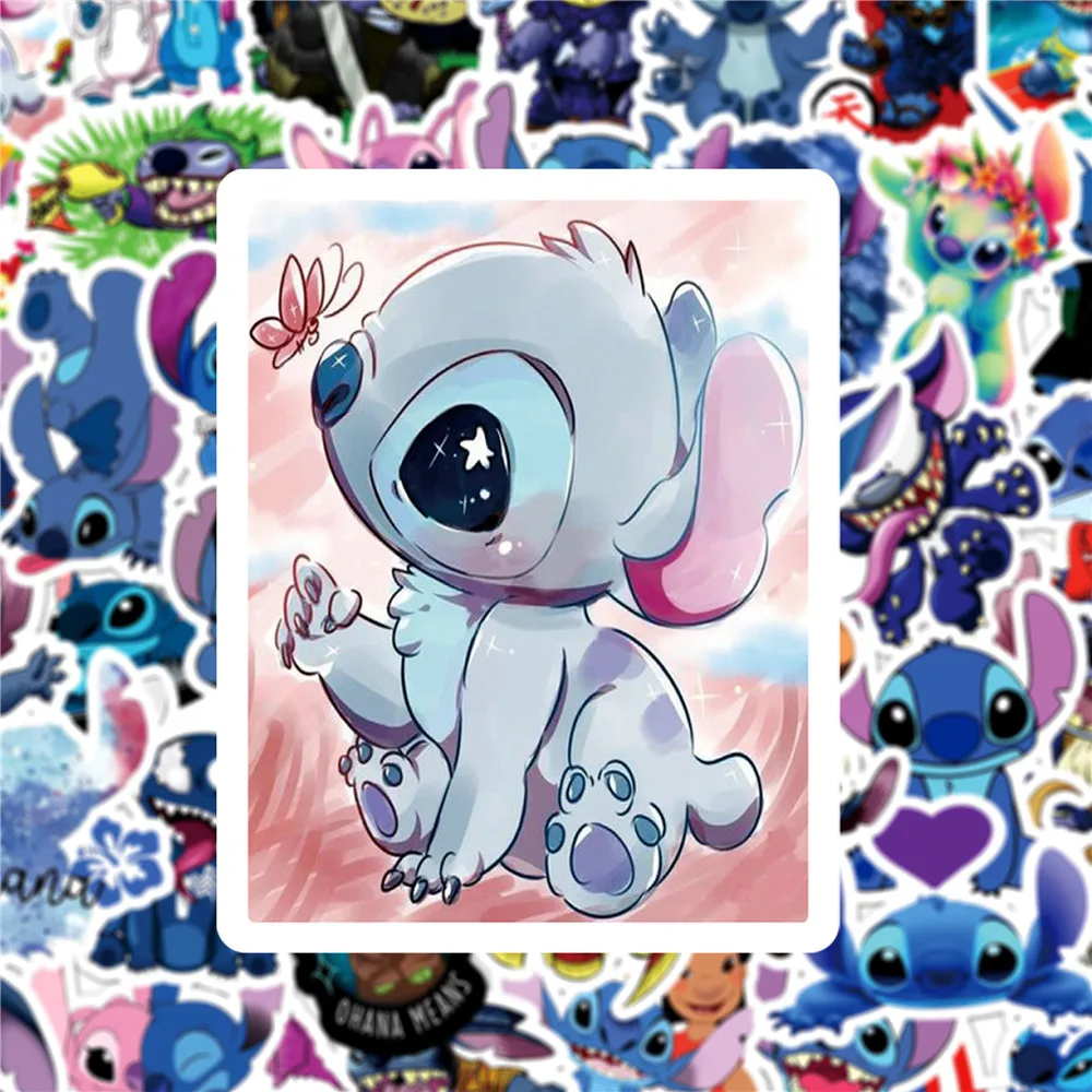 10/30/50PCS Disney Cute Cartoon Stitch Aesthetic Stickers Laptop Scrapbook Diary Guitar Notebook Waterproof Sticker Decal Toy