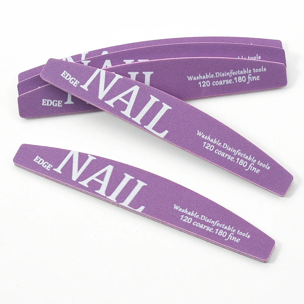 5 قطعة الصنفرة الأرجواني الأظافر ملف 120 180 حصى مستلزمات الأظافر إزالة هلام طلاء الأظافر قابل للغسل مانيكير الملفات اكسسوارات وأدوات