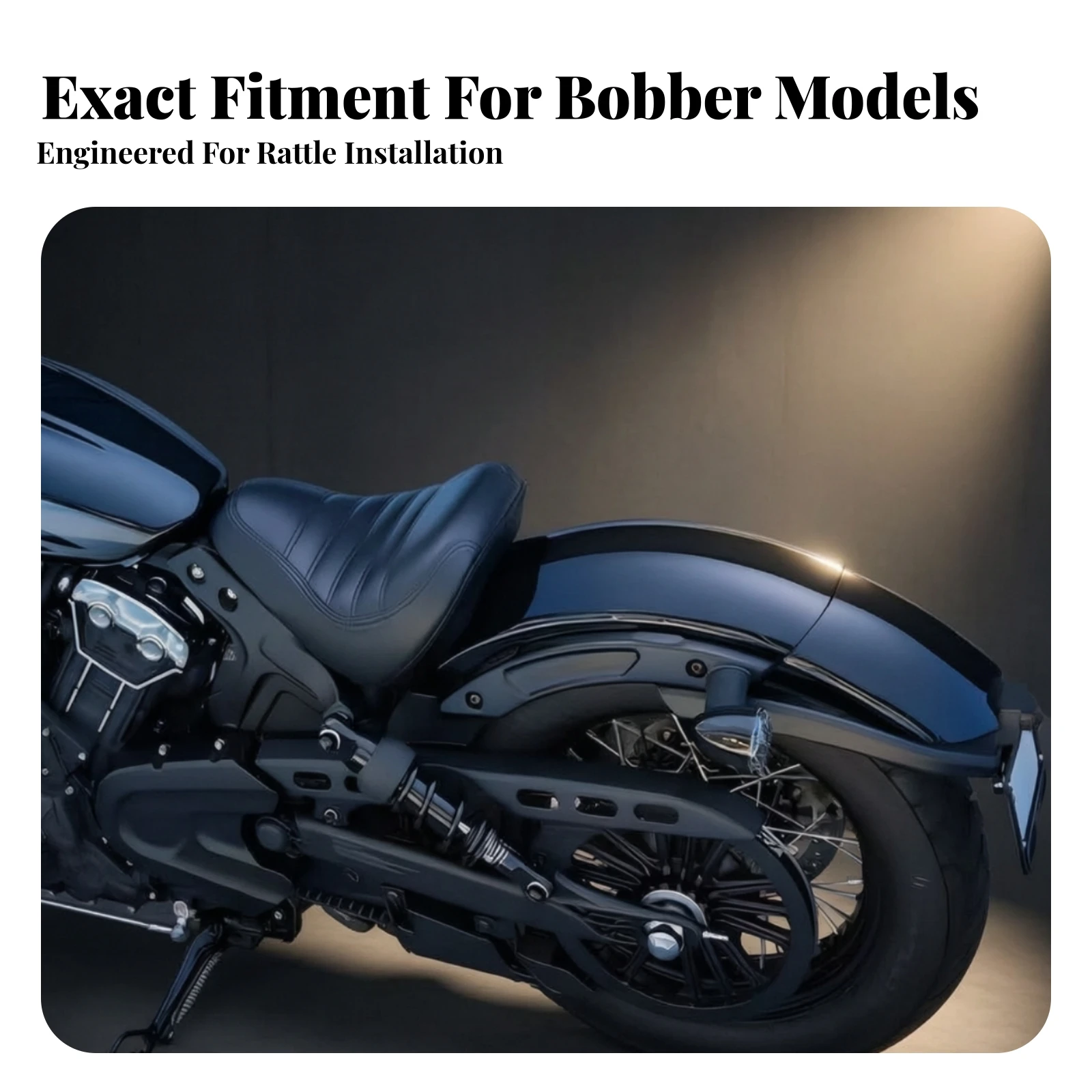 Extended Rear Mudguard Long-Lasting Motorcycle Rear Mudguard Contouring Mudguard Sturdy Motorcycle Splash Guard Lightweight